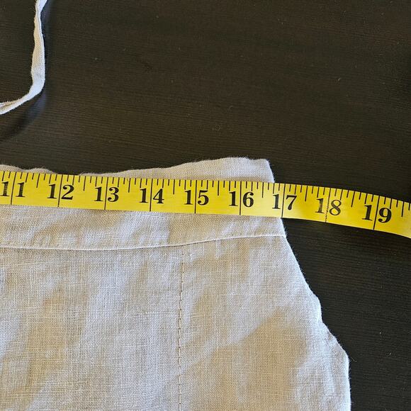 MODAMALFI Pant Women Small Beige Linen Straight Leg Pull-On Elastic Waist Casual - Picture 7 of 10